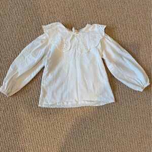 Zara Kids'  EMBROIDERED COLLAR T-SHIRT, Size 5